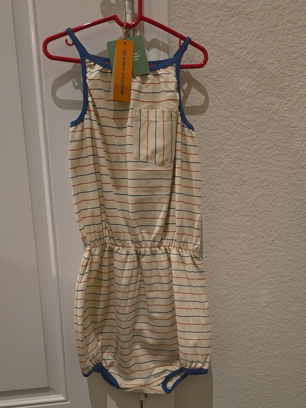 The Sunday Collective Playsuit Girls Size 12-13 Years NWT Multi-Stripe Summer